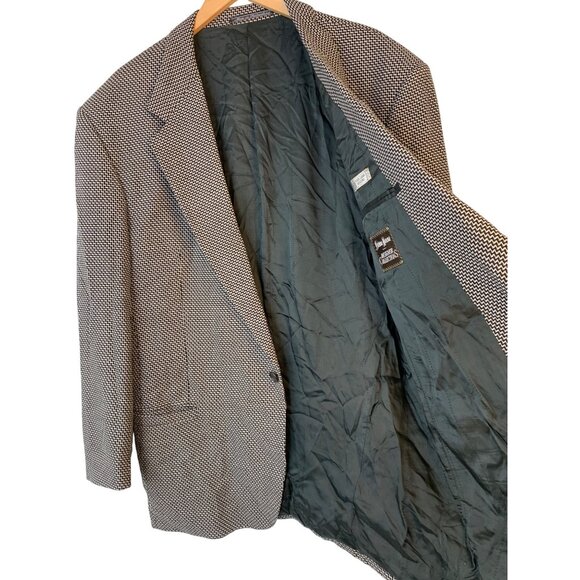 VTG V2 Versace Wool Sport Coat Zigzag Switzerland Neiman Marcus 44L 9097 - Picture 2 of 9